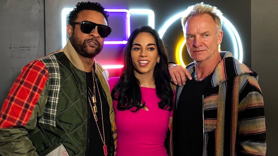 Sharon Carpenter with Shaggy and Sting