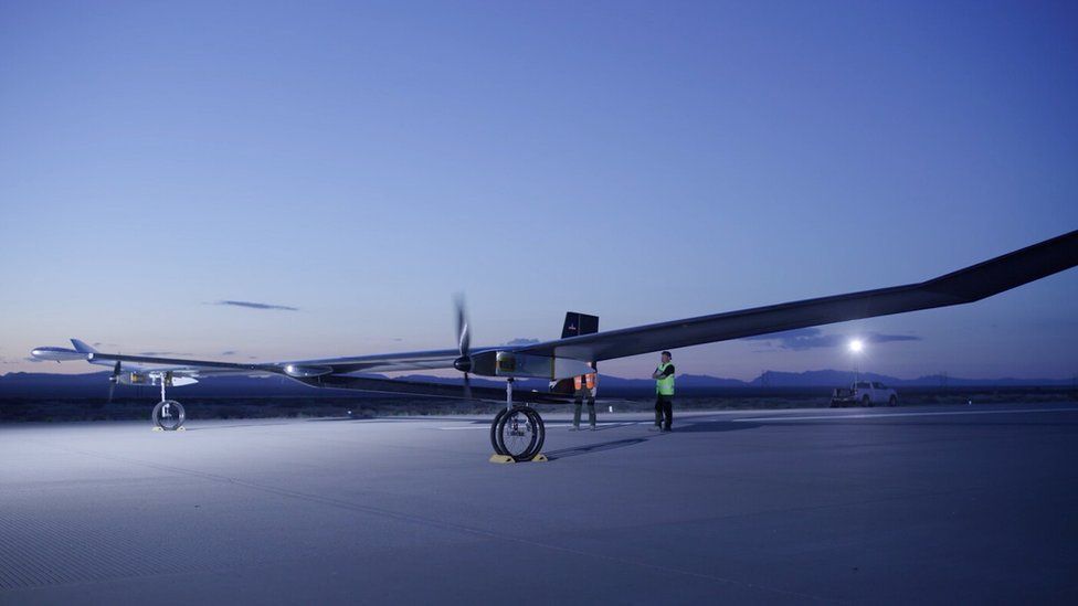 Phasa-35 on the runway at Spaceport America ahead of its stratospheric test flight