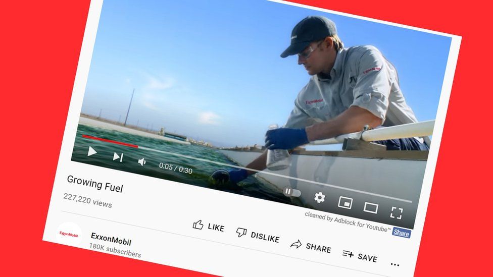 Screenshot from one of ExxonMobil's videos on the company's YouTube channel