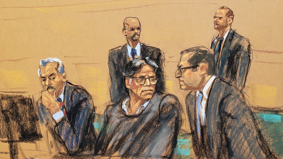 Courtroom sketch of Keith Raniere