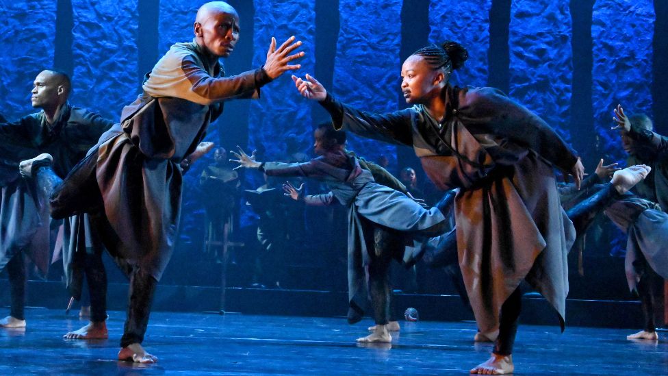 Dancers perform Cion: Requiem of Ravel's Bolero at its premier at Joburg Theatre, South Africa - Sunday 30 January 2022