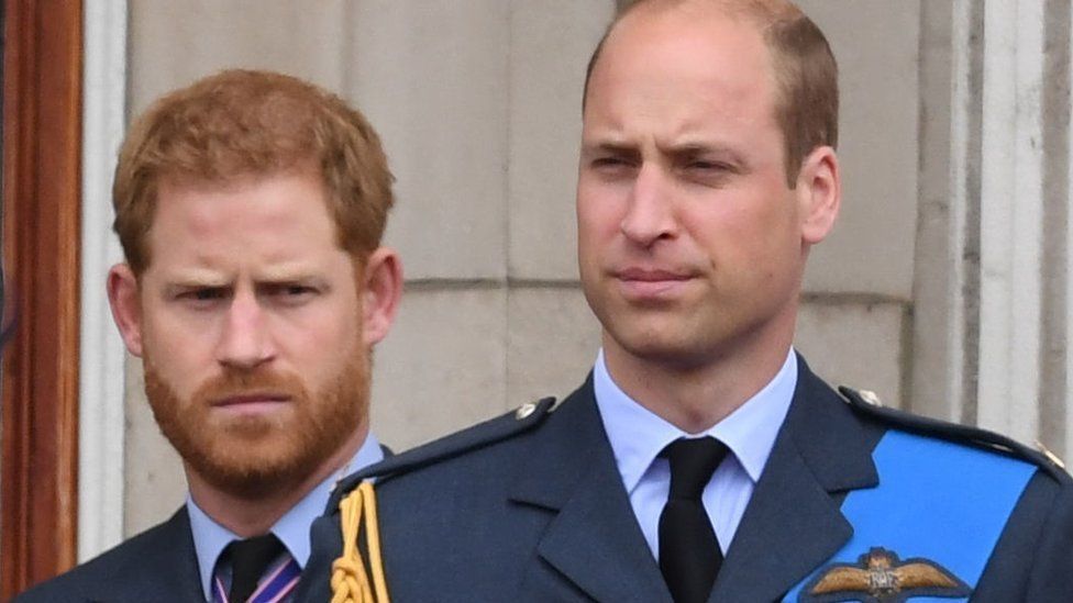 The Duke of Sussex (left) and the Duke of Cambridge