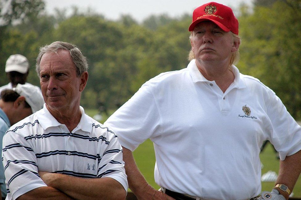 Bloomberg and Trump pictured golfing together in 2007