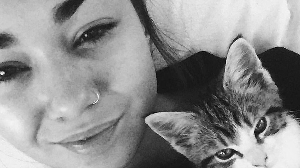 Mia Ayliffe-Chung with her cat Leo