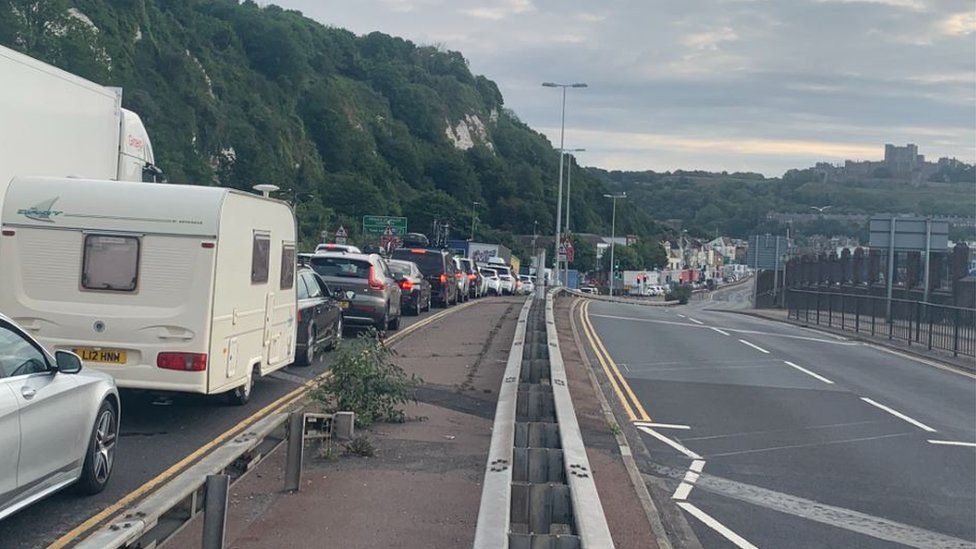 Queues at Dover on 22 July