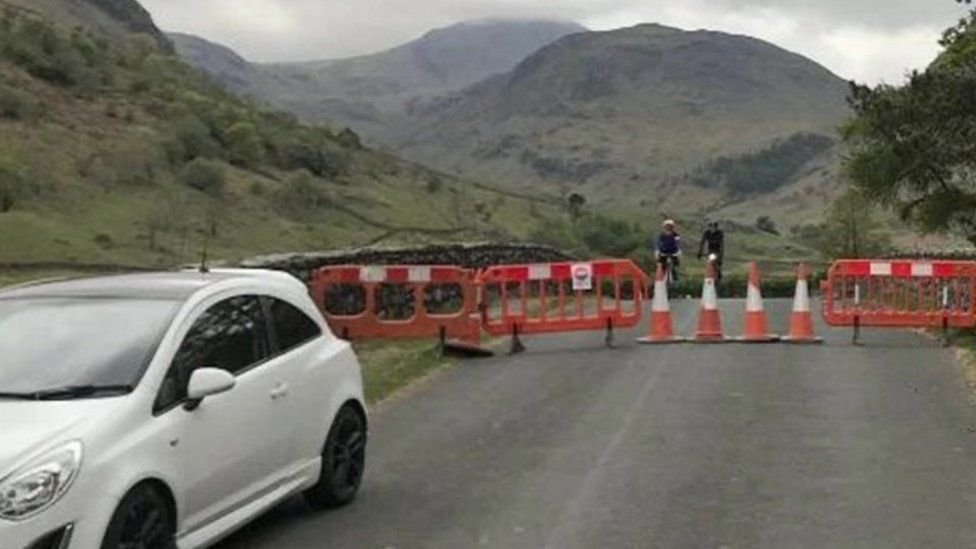 The barrier erected at the start of lockdown