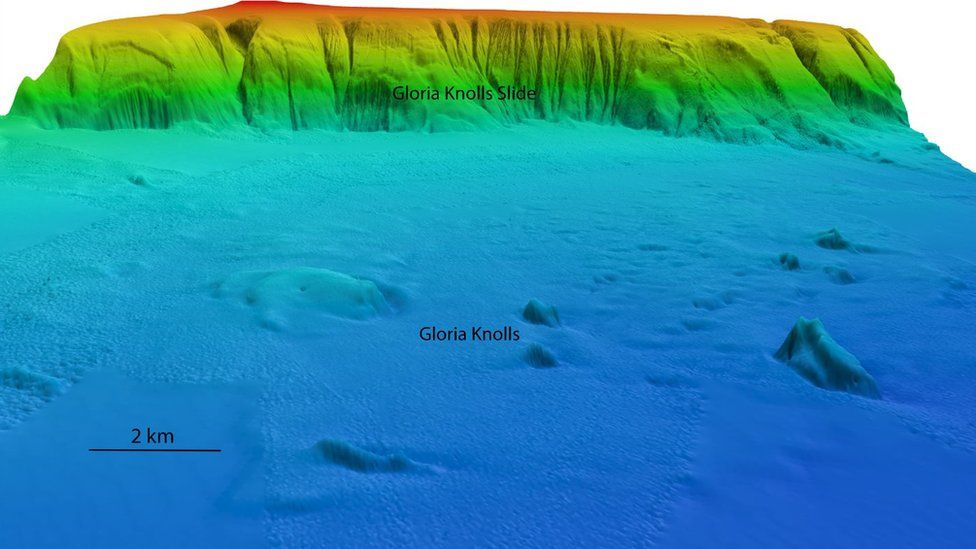 3D image of the sea landslide at Great Barrier Reef