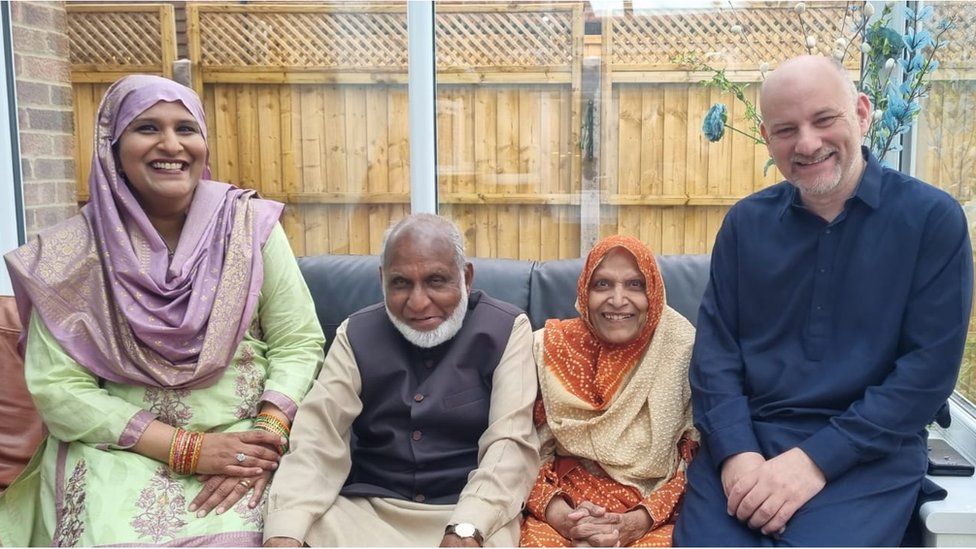 From Left To Right: Dr Hajra Usmani, Her Parents And Her Husband Julian