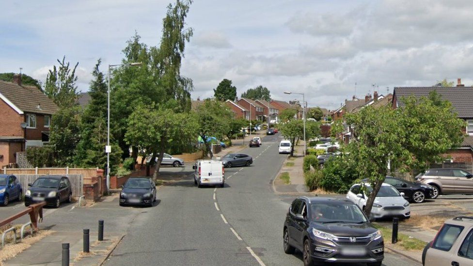 Men on motorbike left hand grenade in front of house in Bury BBC News
