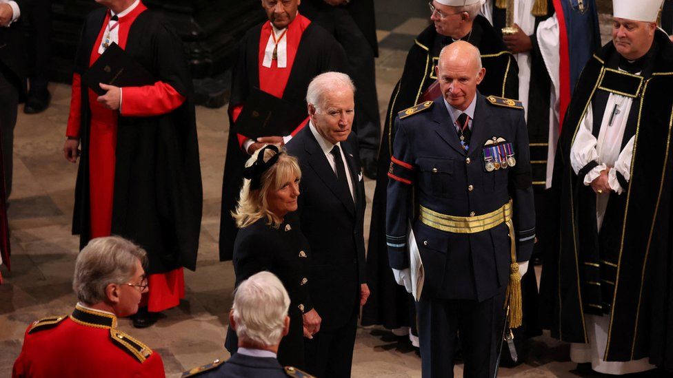 President Joe Biden in Westminster Abbey