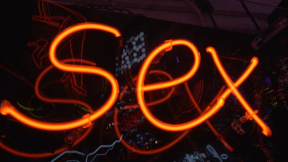 neon sign saying 'sex'