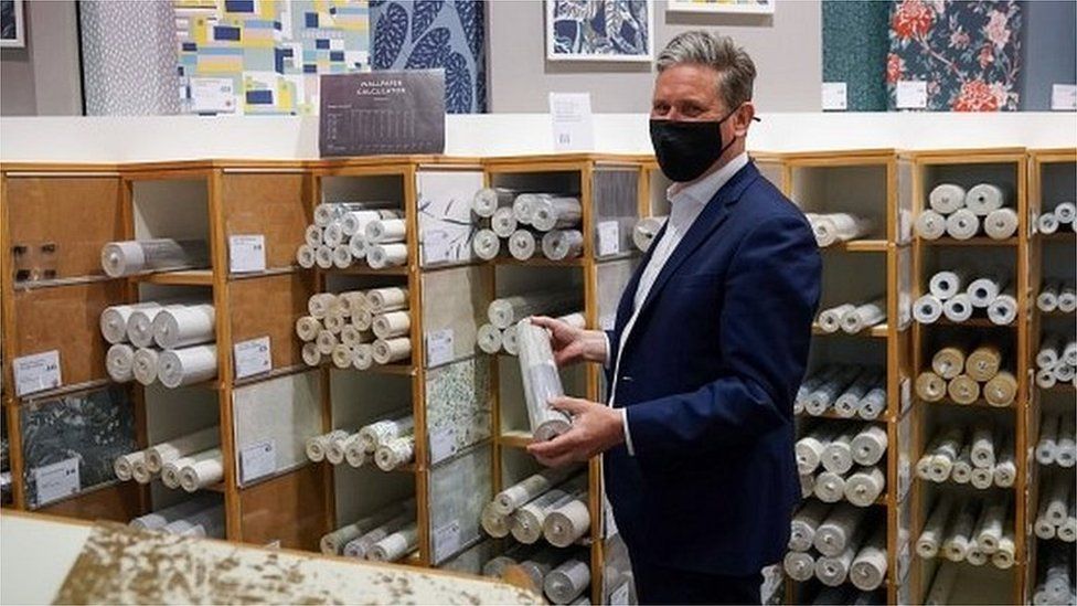 Tories attack Sir Keir Starmer's John Lewis wallpaper photo op - World