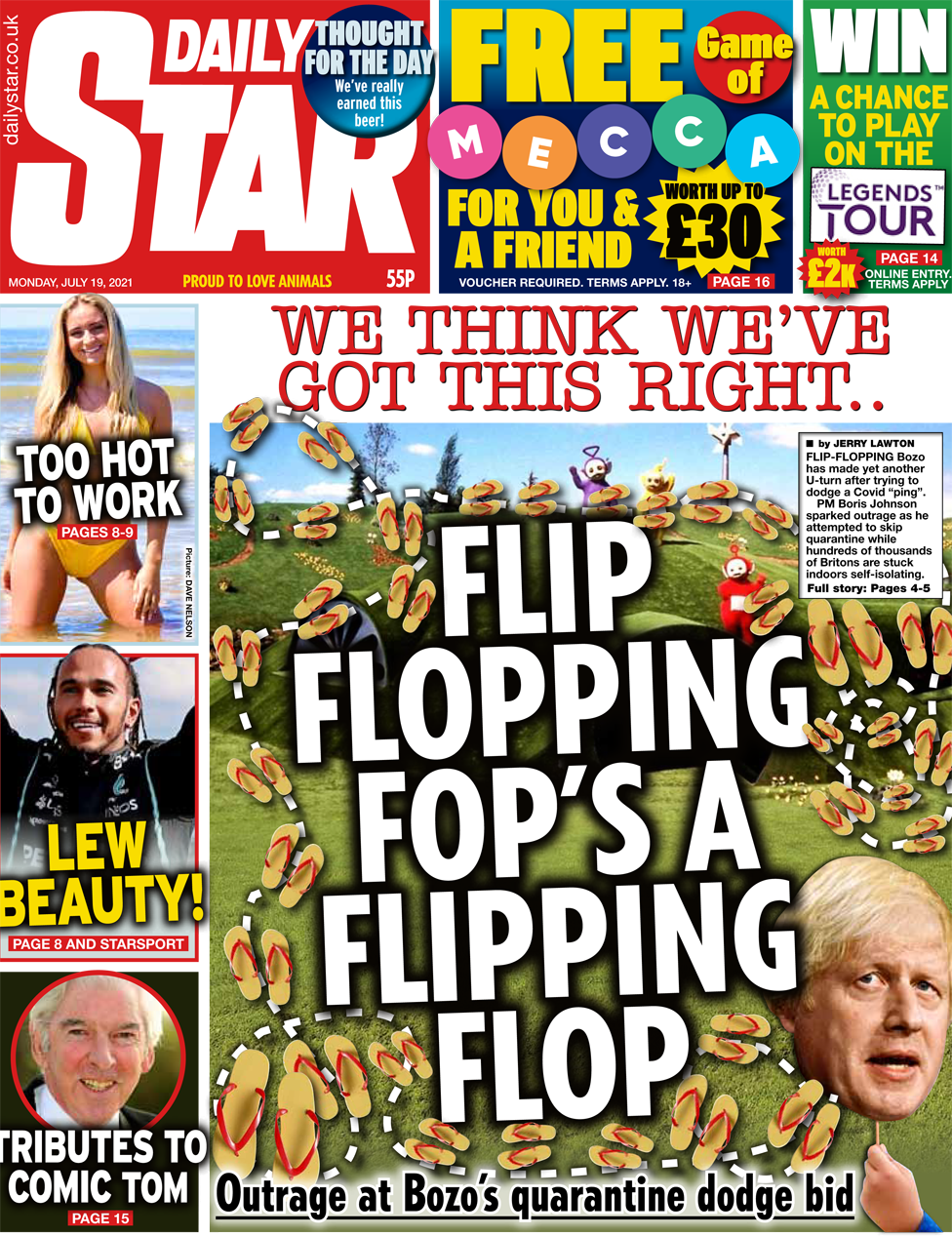 The Daily Star front page 19 July 2021