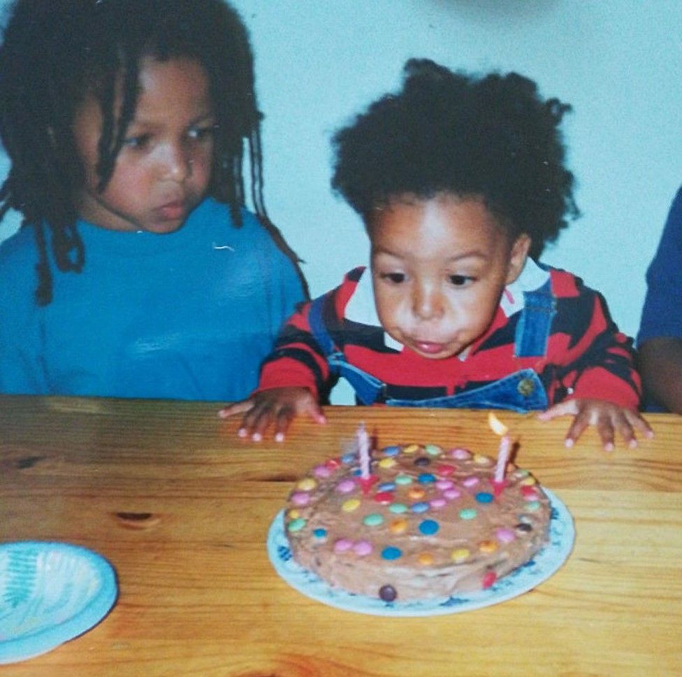 Danny and his brother on his 2nd birthday