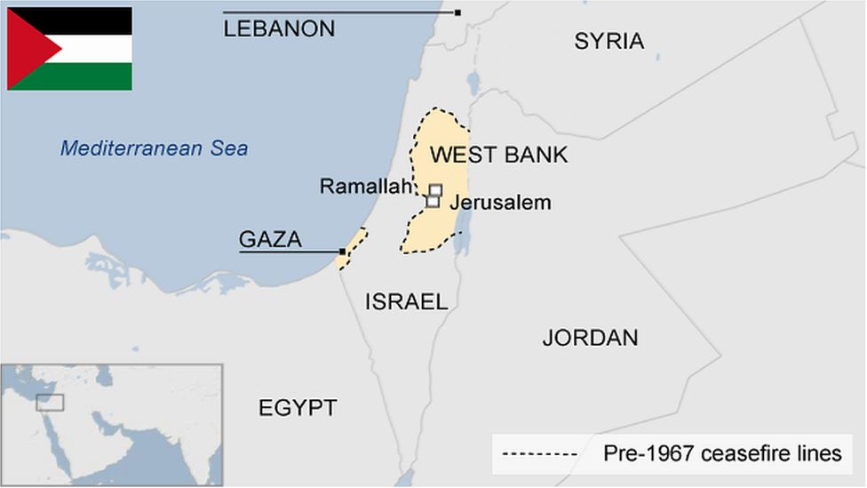 Map of Palestinian Territories