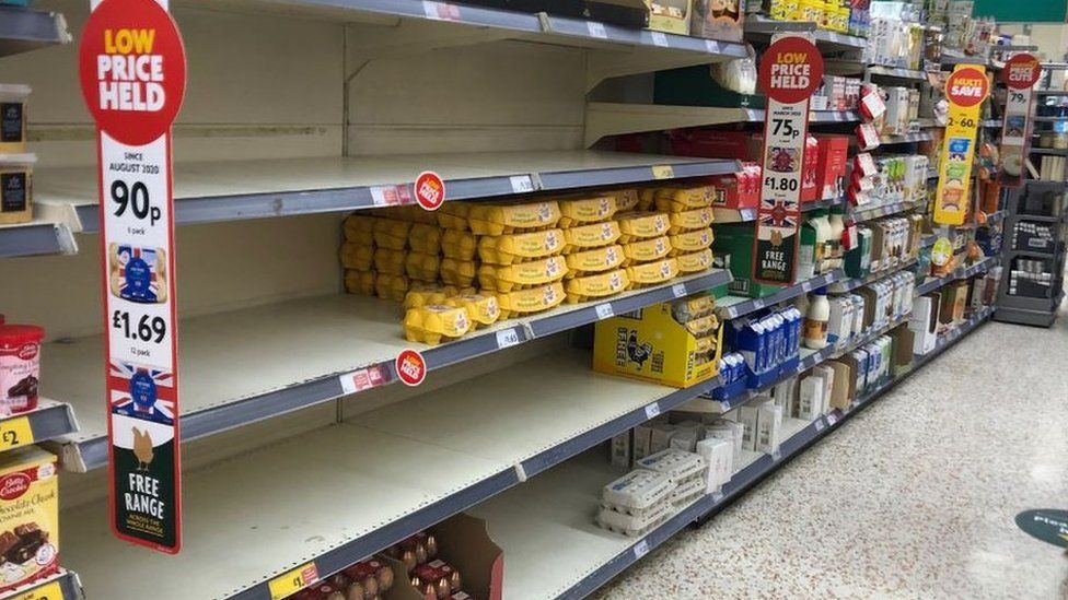 Morrisons shelves cleared