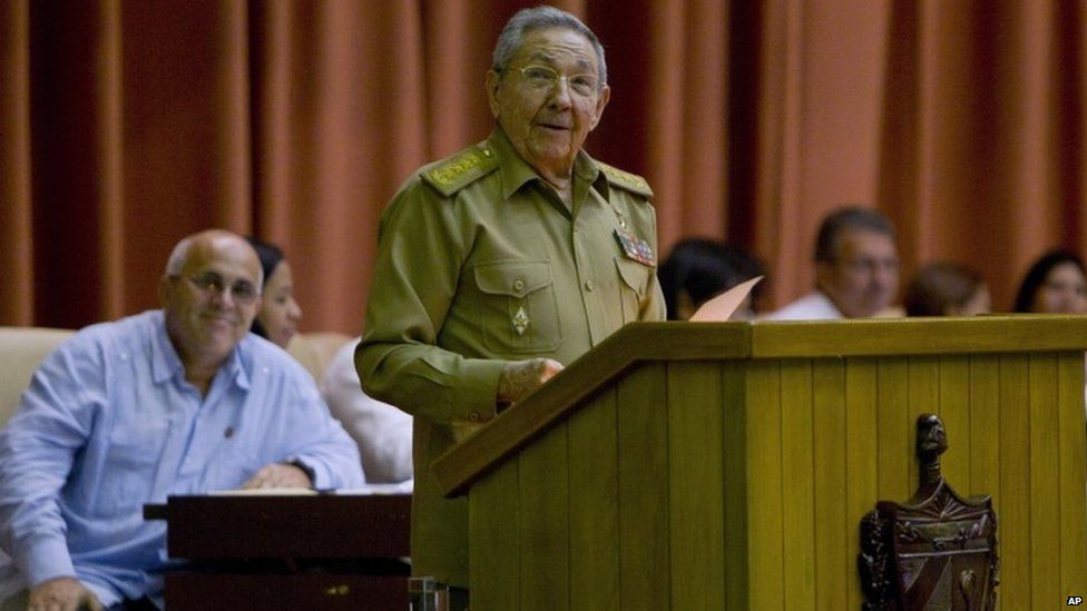 Cuba's President Raul Castro addresses the National Assembly in Havana, Cuba, Wednesday, July 15, 2015.