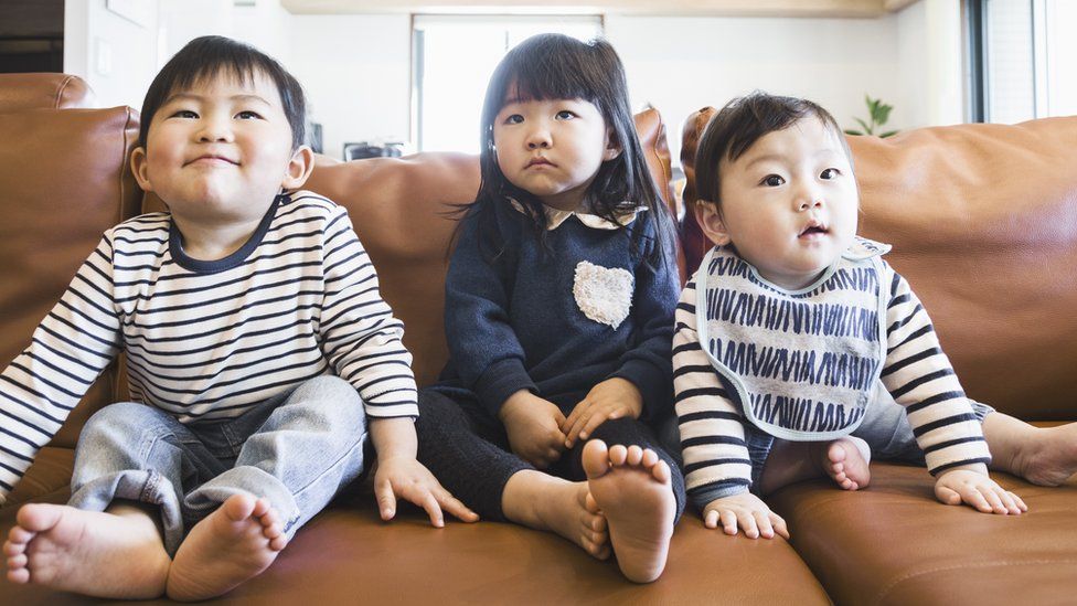 A group of Japanese children