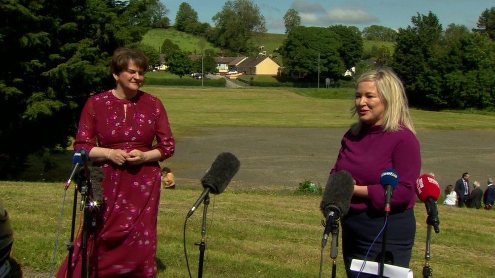 Mrs Foster and Michelle O'Neill hosted their final post executive meeting press conference on Thursday