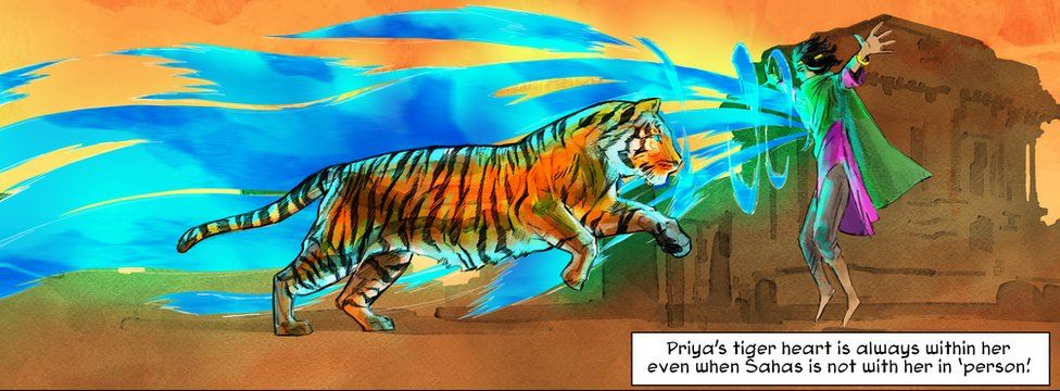Priya with her tiger Sahas