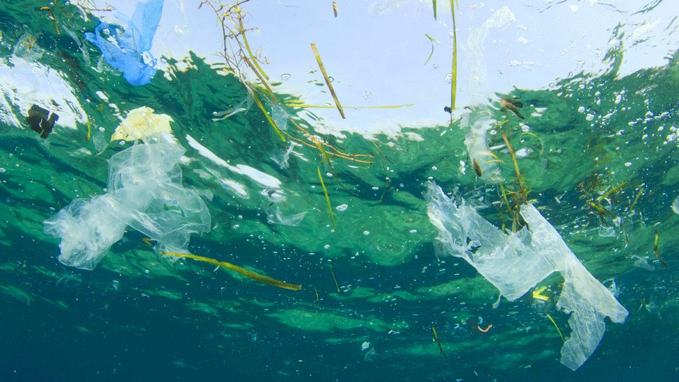 Plastics in ocean