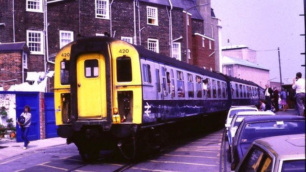 Train at Custom House Quay, Weymouth