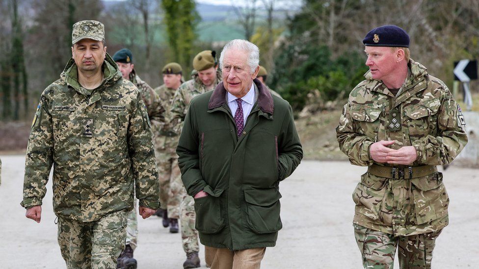 King Charles with soldiers