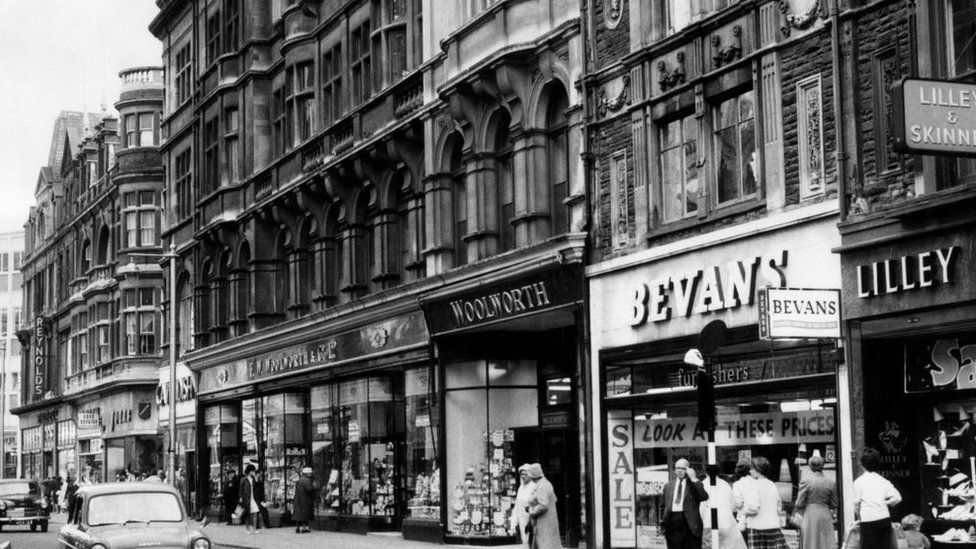 W. Woolworth & Co LTD, Commercial Street, Newport. Gwent, Wales, 28th August 1962.
