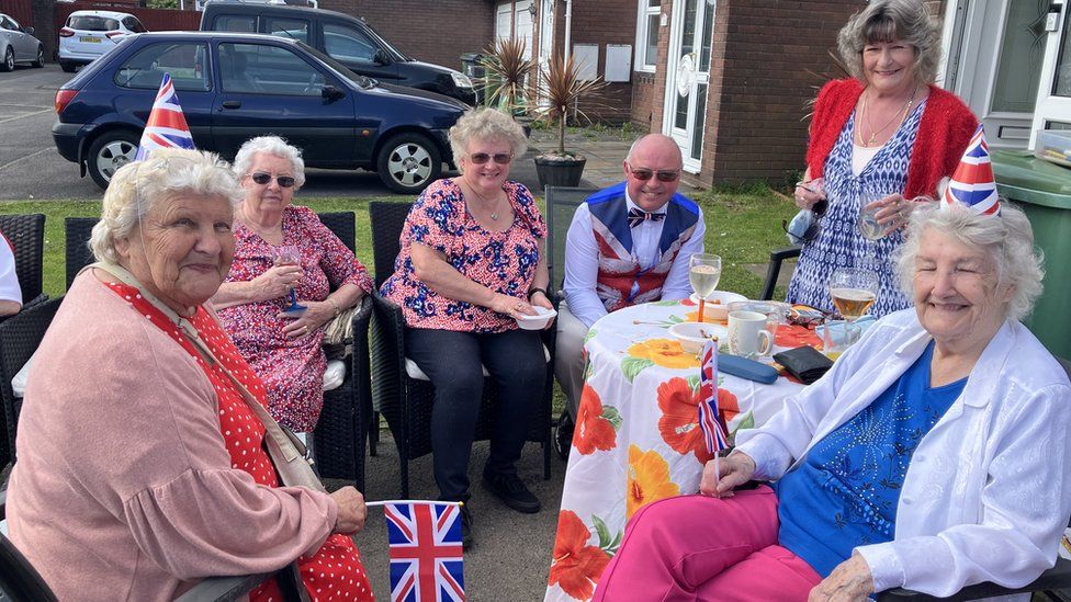 older women at a street party