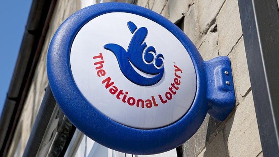 A National Lottery sign