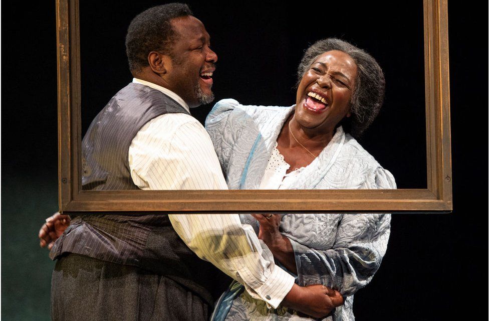 Wendell Pierce and Sharon D Clarke in Arthur Miller classic Death of a Salesman at the Piccadilly theatre in London, 2019