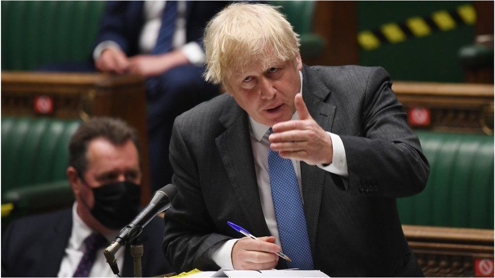 Boris Johnson in Parliament on 16 June
