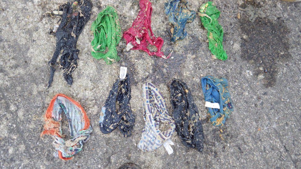 These knickers were found blocking the drains in Abertillery