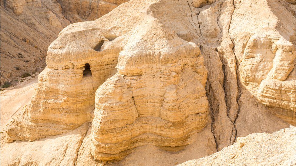 Cave in Qumran where Dead Sea Scrolls were found