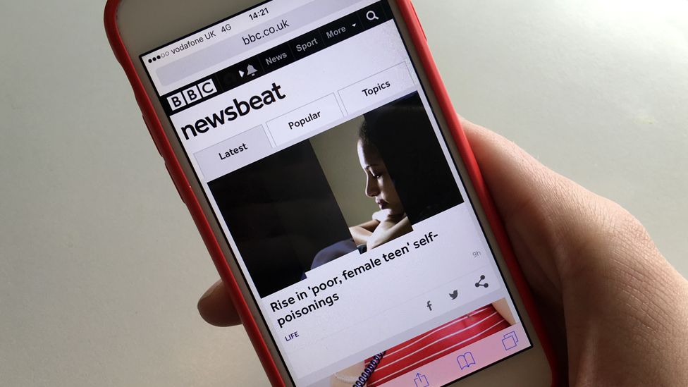 Newsbeat on a mobile phone screen