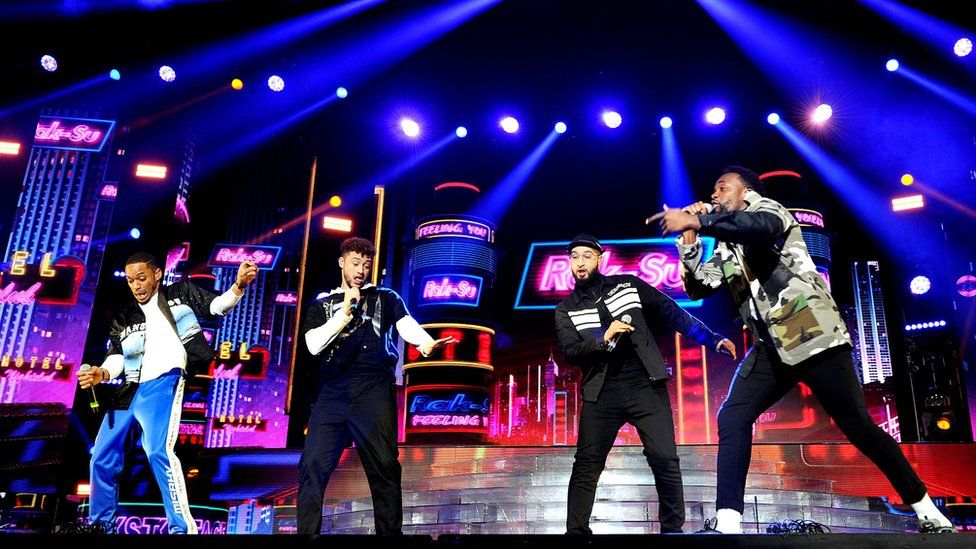 Rak-Su perform during The X Factor Live at Manchester Arena on February 20, 2018 in Manchester,