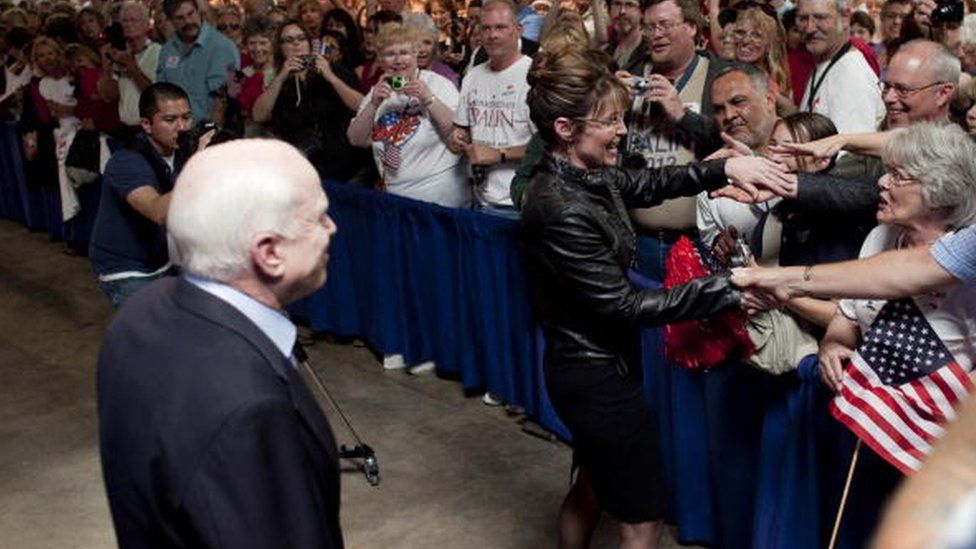 Mrs Palin stumped for McCain in 2010 during his senate re-election campaign