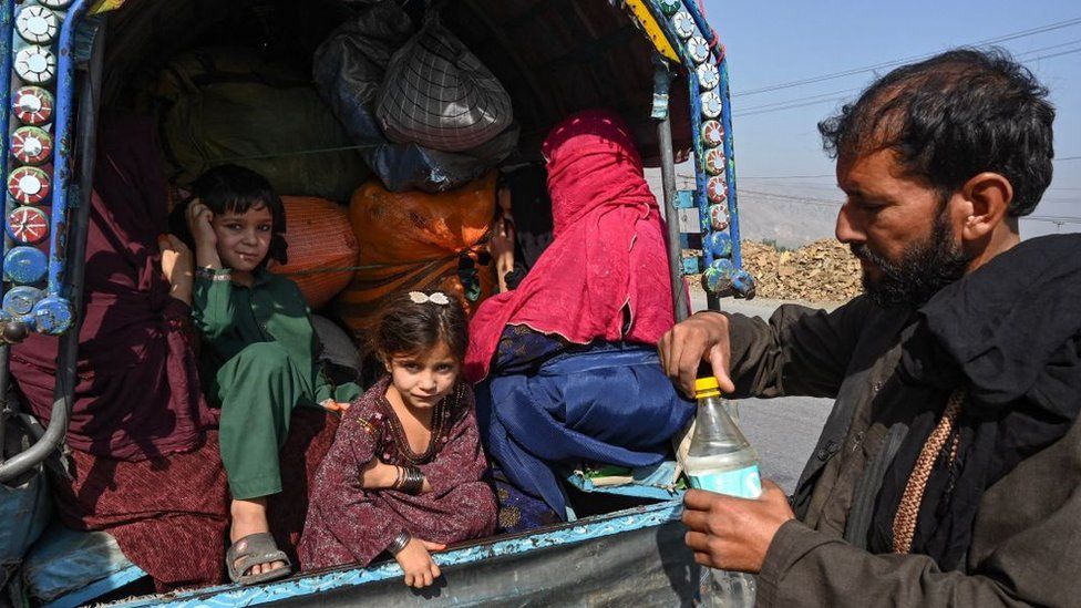 Afghans leaving Pakistan, October 2023
