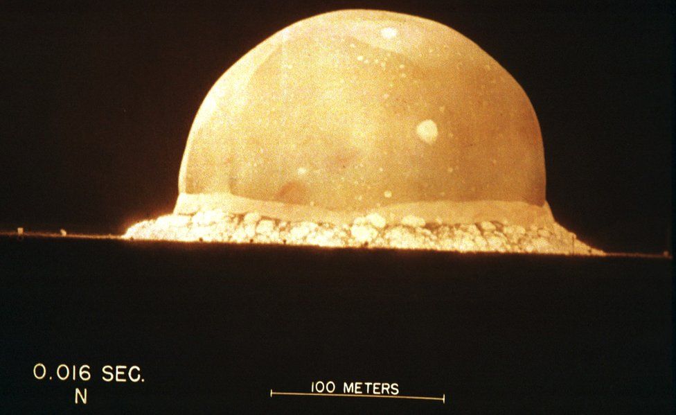 Trinity was the code name of the world's first nuclear weapon, which was successfully detonated in the New Mexico desert in 1945, as part of the Manhatten Project