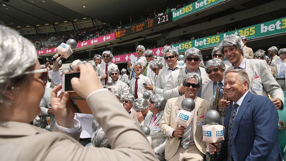 Australian cricketer turned commentator Ian Healy joins in the fun