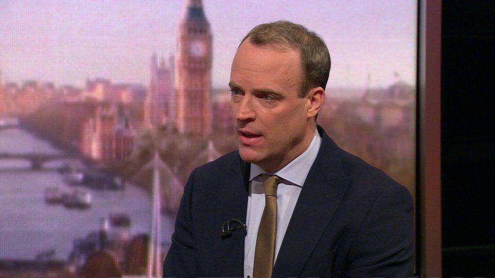Dominic Raab was speaking on the BBC's Andrew Marr show