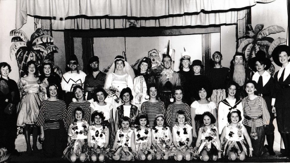 All Saints Dramatic Society Panto 1963 - Mrs Eyre is on the second row, second on the left
