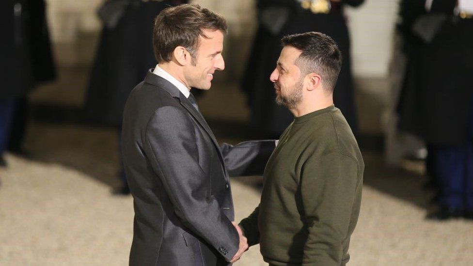 Presidents Macron and Zelensky this week