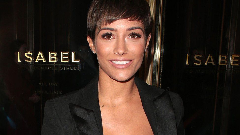 Frankie Bridge looks stylish in a strapless beige dress as she leaves the  theatre following her latest performance in 2:22 A Ghost Story | Daily Mail  Online
