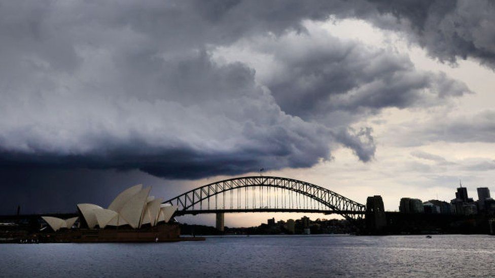 Storm clouds over Sydney