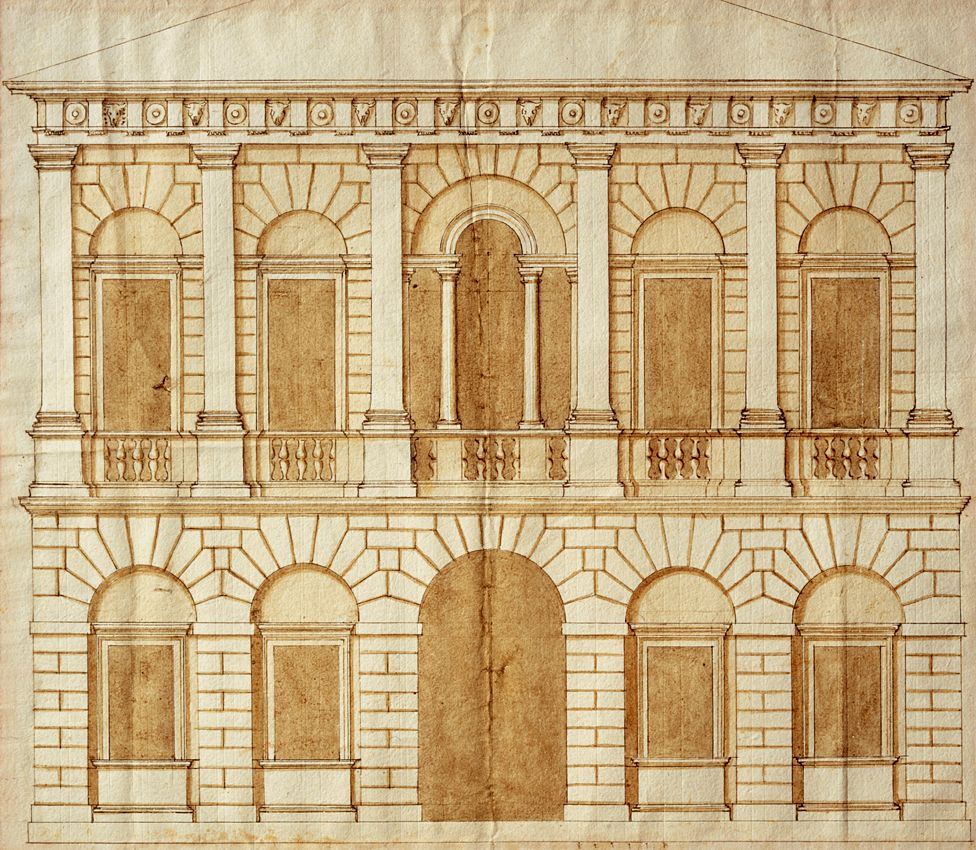 Design for a palace - by Andrea Palladio, circa 1540s