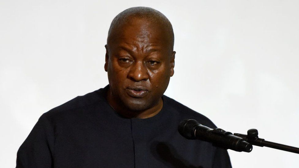 Former Ghanian President and candidate of the opposition National Democratic Congress (NDC) John Dramani Mahama