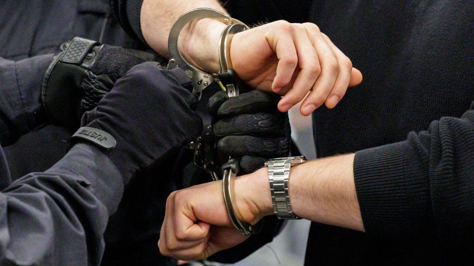A man being handcuffed