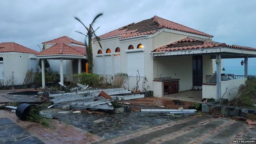 House hit by Hurricane Irma