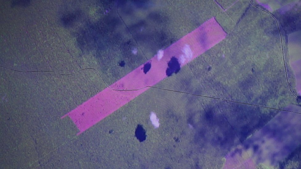 Satellite image of deforestation in Mato Grosso (July 2015)